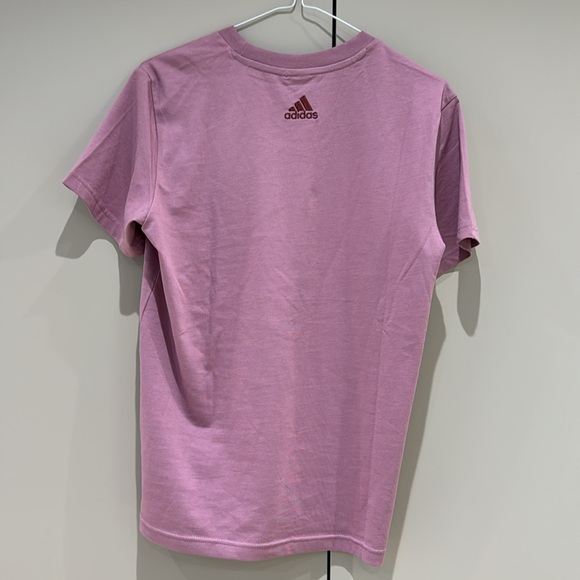 “Cute Pink Adidas Logo Tee – Size Small, Stylish & Comfy!”Cotton! - Picture 4 of 4